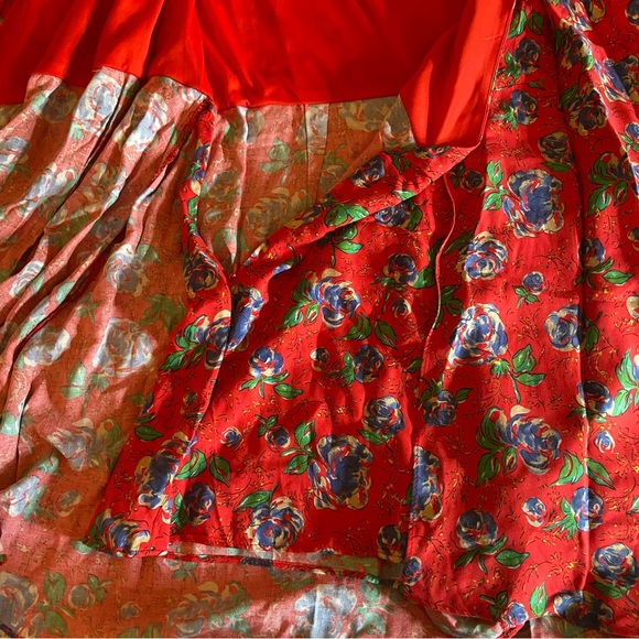 Orange Zara floral wrap dress with built in shorts - Picture 8 of 9